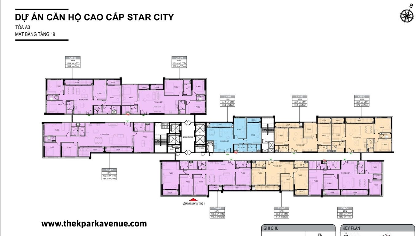 Mặt bằng tầng 19 penthouse k park avenue Mặt bằng tầng 19 penthouse k park avenue
