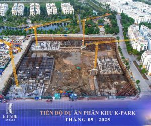 Tiến độ thực tế tháng 9 phân khu K Park Avenue